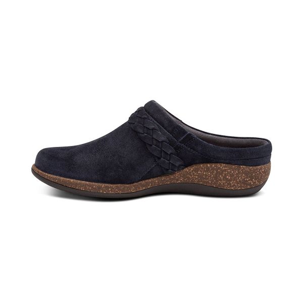 Aetrex Women's Libby Comfort Clogs - Navy | USA L743WG5